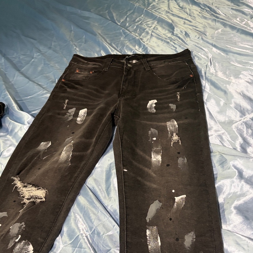 Black Distressed Skinny Men’s Jeans